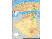 Algeria Physical Wall Map