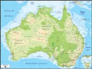 Australia Physical Wall Map