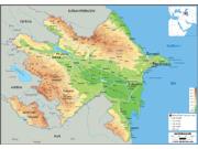 Azerbaijan Physical Wall Map