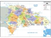 Dominican Republic Political Wall Map