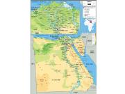 Egypt Physical Wall Map