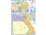 Egypt Political Wall Map