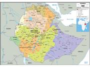 Ethiopia Political Wall Map