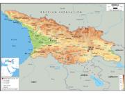 Georgia Physical Wall Map