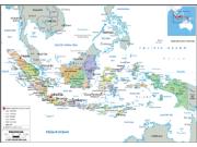 Indonesia Political Wall Map