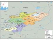 Kyrgyzstan Political Wall Map