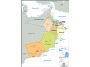 Oman Political Wall Map