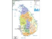 Sri Lanka Political Wall Map