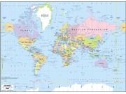 Europe-Centered World Political Wall Map from GeoAtlas