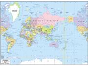 Asia-Centered World Political Wall Map from GeoAtlas