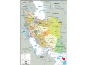 Iran Political Wall Map