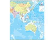 Asia West Pacific Wall Map