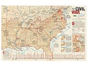 Battles of the Civil War Wall Map