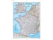France Political Wall Map