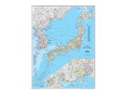 Japan/Korea Political Wall Map