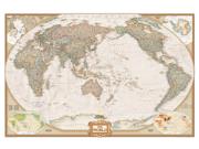 World Executive Pacific Centered Wall Map