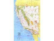 California and Nevada 1974 Wall Map