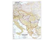 Central Europe 1951 Wall Map