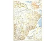Eastern South America 1955 Wall Map