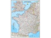 France Belgium And Netherlands Wall Map