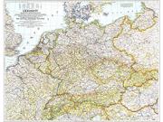 Germany and its Approaches 1944 Wall Map