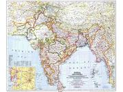 India and Burma 1946 Wall Map