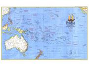 Islands of the Pacific 1974 Wall Map