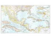 Mexico and Central America 1939 Wall Map