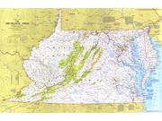 Middle Atlantic US 1976 Wall Map