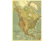 North America 1924 Wall Map