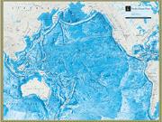 Pacific Ocean Floor Wall Map