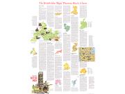 Travelers British Isles 1974 Wall Map