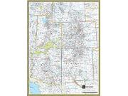 US Four Corners Wall Map