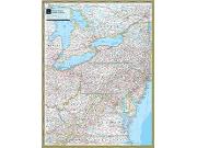 US Middle Atlantic Wall Map