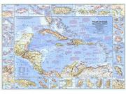 West Indies and Central America 1970 Wall Map