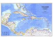 West Indies and Central America 1981 Wall Map