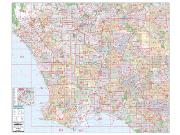 Southern Los Angeles, CA Wall Map