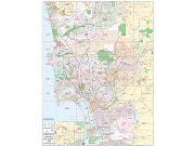 South San Diego, CA Wall Map