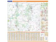 Southwest and Four Corners U.S. Regional Wall Map