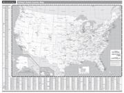 United States Gray Wall Map with Counties
