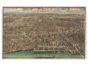 Chicago 1916 Antique Wall Map