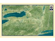 New York from Space Wall Map