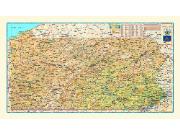Pennsylvania Physical Wall Map