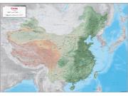 China Physical Wall Map