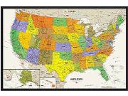 Contemporary USA Wall Map