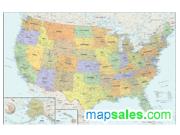 Classic USA Wall Map