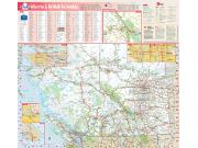Alberta and British Columbia Wall Map