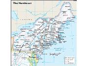 US Northeast Wall Map