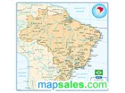 Brazil Wall Map