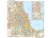 Chicago IL Wall Map